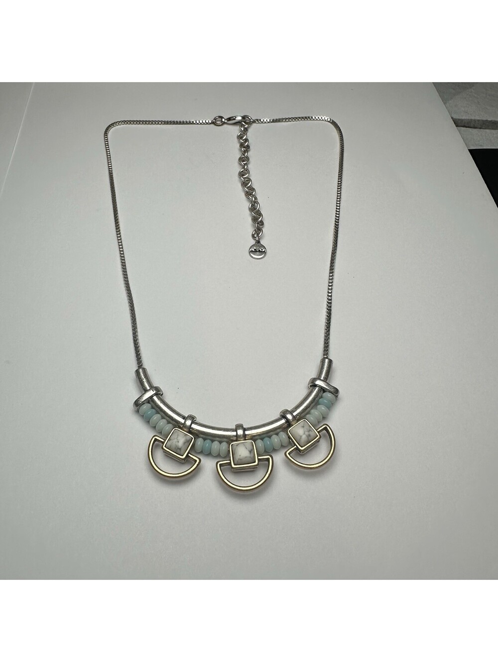 Stella & Dot Boho Two-Tone Statement Collar Necklace Bead Bead